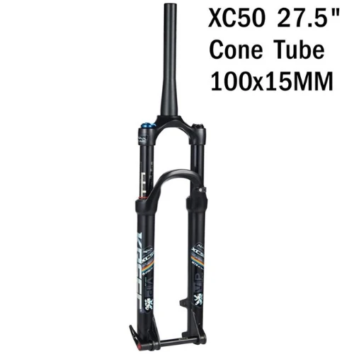 KRSEC вилка для горного велосипеда пневматическая подвеска 26 27,5 29 дюймов из магниевого сплава вилка для горного велосипеда QR 100*9 мм через 100*15 мм - Цвет: Cone Tube 27.5