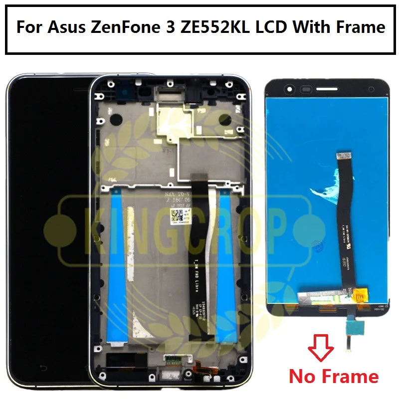 

For Asus ZenFone 3 ZE552KL LCD Display Panel Touch Screen Digitizer Assembly For ZE 552KL Z012D Z012DC Z012DA LCD With Frame