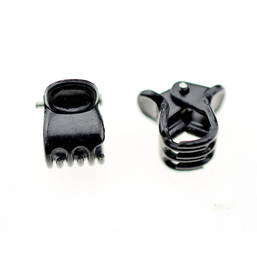 1cm 100pcs/pack Hair Claw Clips for Women Girls Accessories Black Brown Transparent Plastic Mini Claws Hairclip Clamp Gifts
