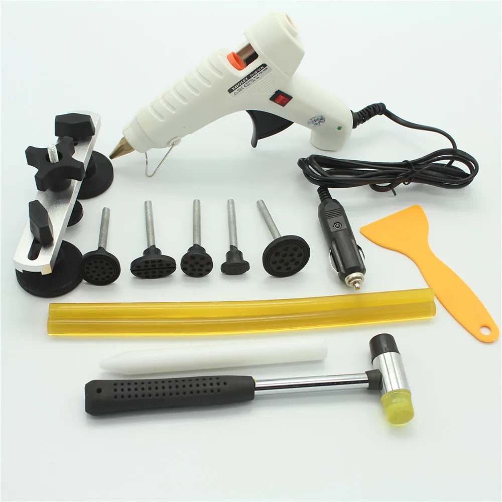 

Car PDR Paintless Dent Repair Tools Pulling Bridge Dent Removal Hand Tool Set PDR Toolkit Instruments Ferramentas +Rubber Hammer