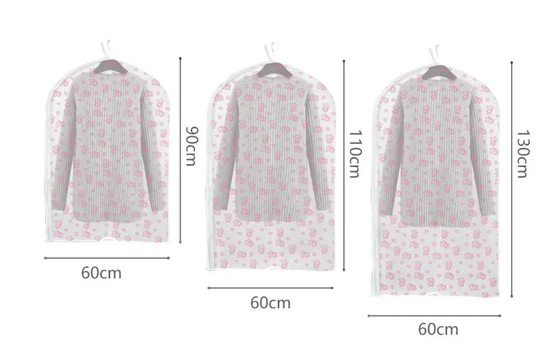 Стирать одежду Пылезащитный чехол свадебное платье костюм крышка от пыли мешок дышащий мешок одежды для одежды