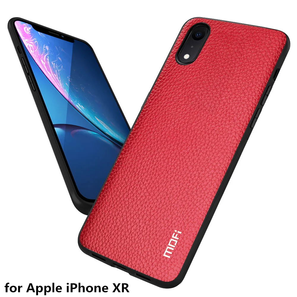 

MOFi Back Cover for Apple iPhone XR Case for iPhoneXR Housing for Apple XR High Quality Half-wrapped PU Leather Fundas Coque