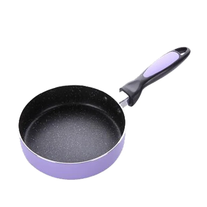 16 см антипригарная сковорода кастрюля маленькая сковорода для яичницы кухонная посуда кухонный инструмент использование для газовой и индукционной плиты кухонный помощник-4 - Цвет: Purple