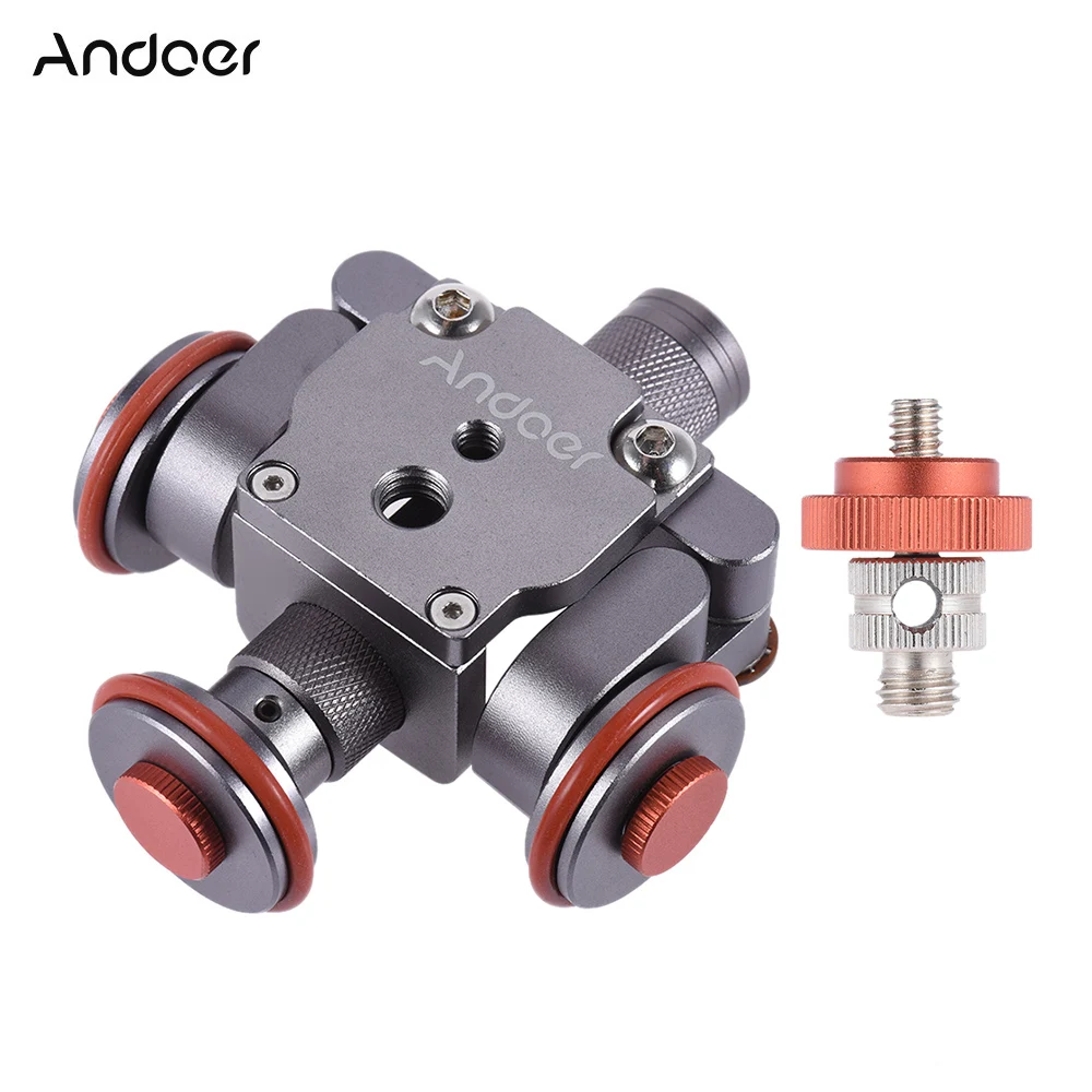 

Andoer Electric Motorized 3-Wheel Video Pulley Car Dolly Rolling Slider Skater for Camera Camcorder for iPhone Samsung Huawei