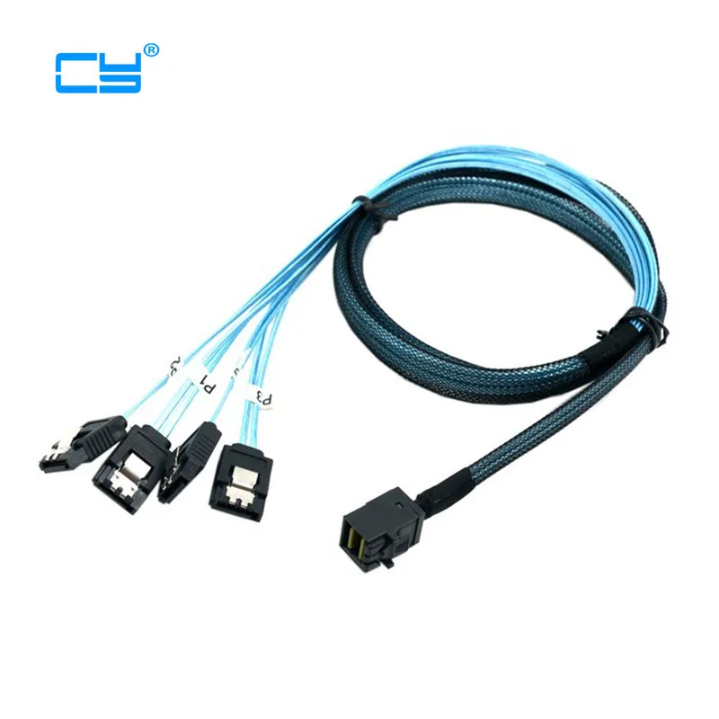 

Внутренний Mini SAS SFF-8643 узловой до 4 SATA 7pin, целевой Жесткий диск 6 Гбит/с, Raid кабель для сервера данных 1 м