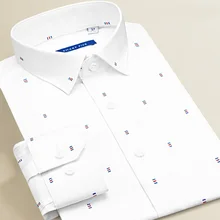 Smart Five формальные мужские рубашки с длинным рукавом хлопок Camisa Masculina Slim Fit Branca Social branca весна лето размера плюс