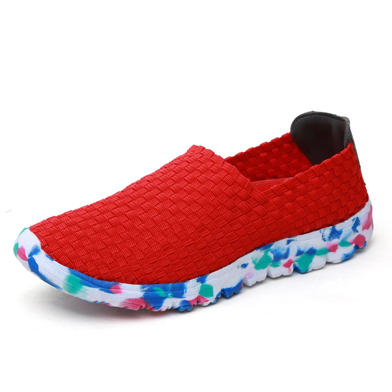 Women Casual Shoes Summer Handmade Woven Shoes Breathable Fashion Comfortable Women Flats Female Loafers Women Shoes