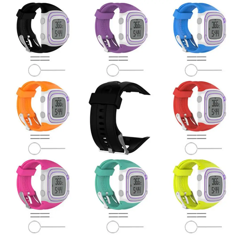 

Silicone Smart Watch Band Sports Watch Strap For Garmin Forerunner 10 15 GPS Running Watch Accessiories 2 Sizes with Tools