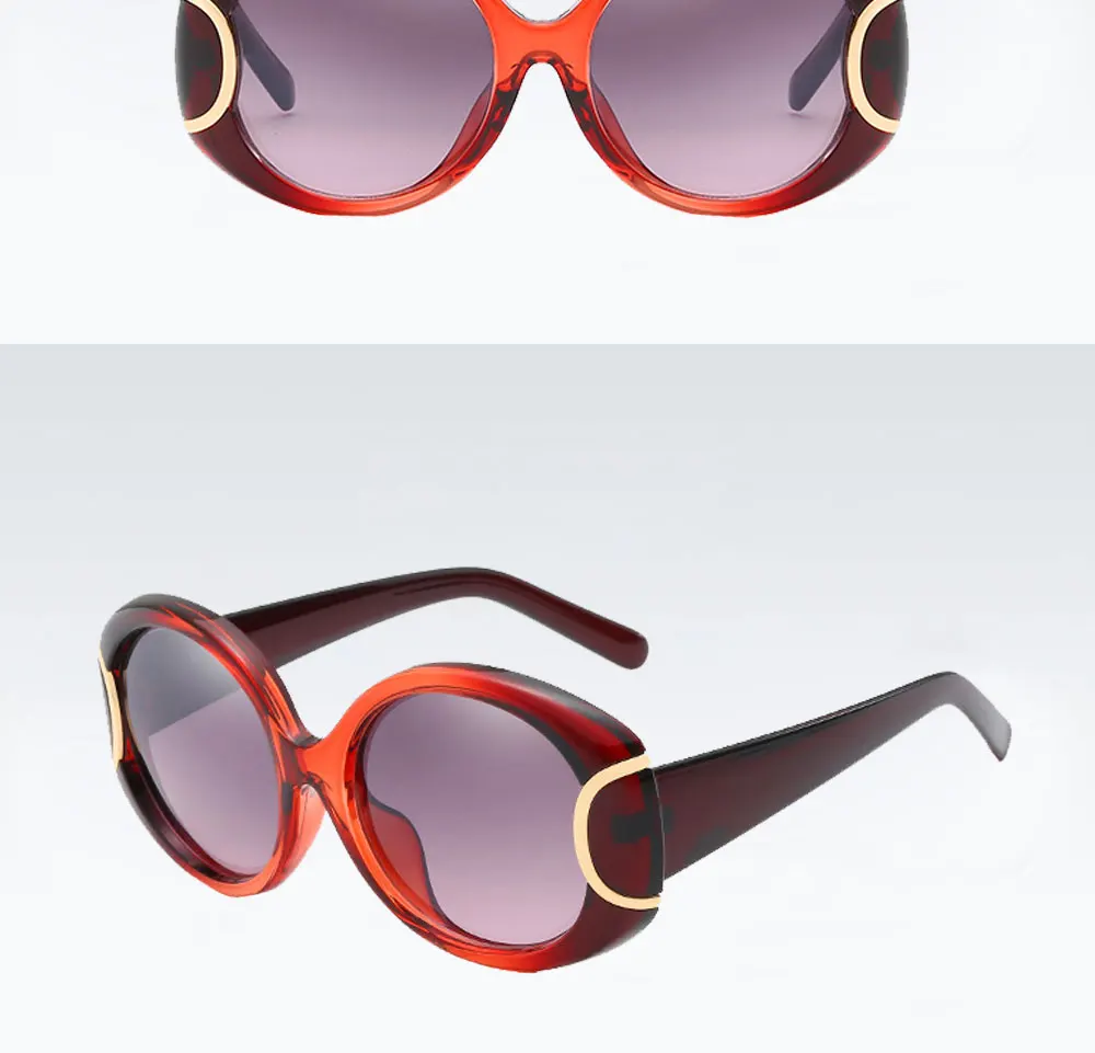 VEGA Eyewear Fashion Oval Sunglasses Women for Big Face Ladies Oversized Glasses with  ( (11)