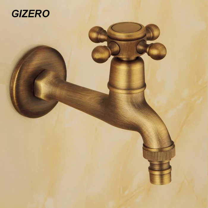 Antique Laundry Faucet Long Spout 100 Solid Brass Fashion Washing