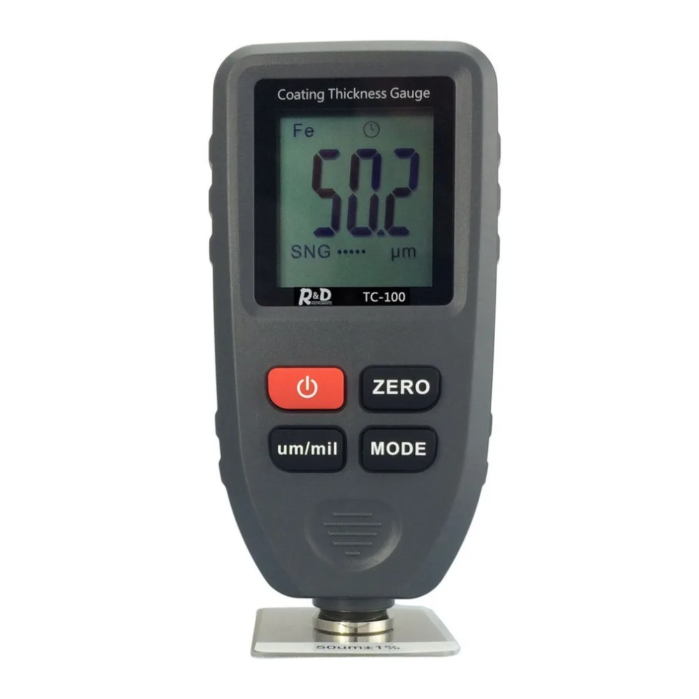 

TC100 Digital Thickness Gauge Coating Meter Portable Thickness Meter Thickness Tester Measuring Range 0~1300um Backlight
