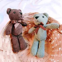 Мода 20 см плюшевый медведь кукла игрушка брелок Женская сумка брелоки подвески плюшевые игрушки свадебный брелок