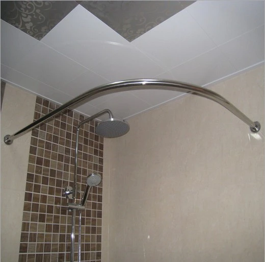 Curvo u-l-304 a forma di ventaglio mattone angolo doccia arco semicircolare  bagno doccia bastone per tende - AliExpress