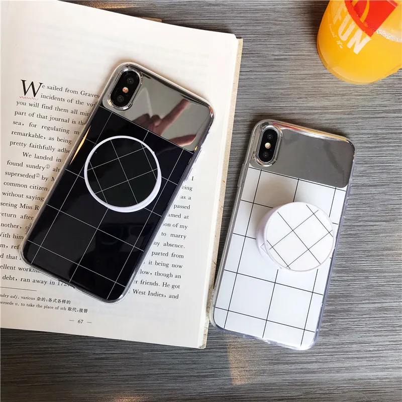 DECOCASE белый черный сетка зеркало пара силиконовый чехол для телефона с гнездом
