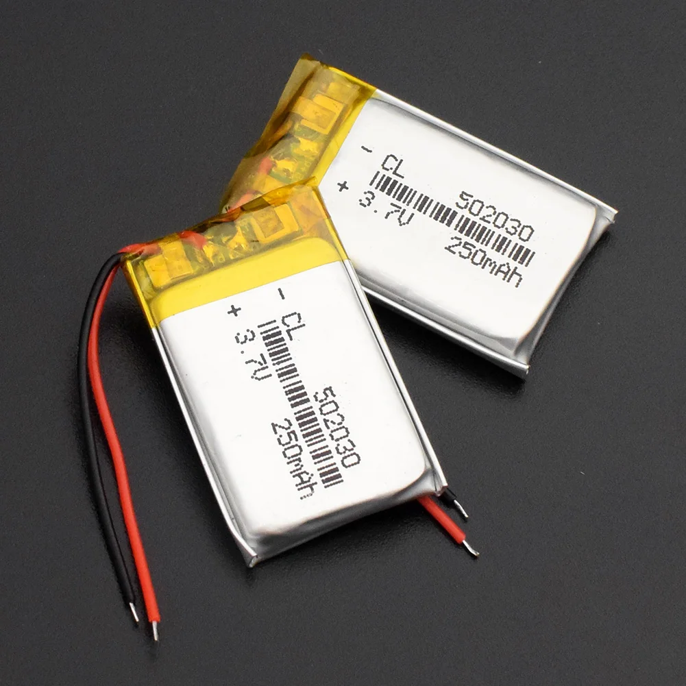 Модель 502030 3,7 v 250mAh литий-ионная Lipo ячейка литий-полимерная аккумуляторная батарея для MP3 MP4 Динамик Тахограф Автомобильный видеорегистратор