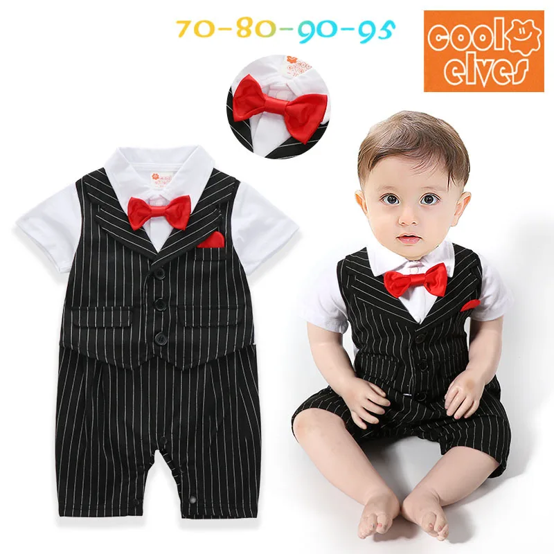 Buy Summer fashion gentleman striped jumpers baby boys