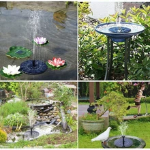 Solar Power Fountain Pump Energy-saving Plants Watering Kit For Bird Bath Garden Yard Pond 7V 1.4W bird bath pond crafting river rocks multi color