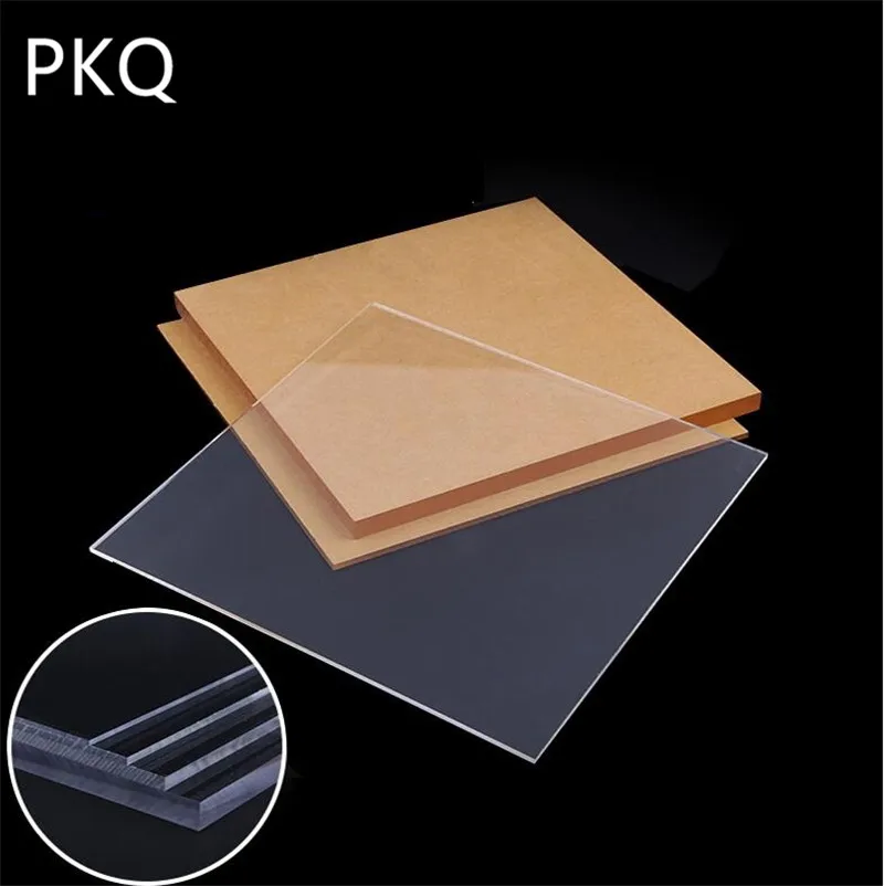 Plastic Board with Protective Paper Wzqwzj Acrylic Sheet for DIY Projects Thickness:10mm,Size:200x250mm 