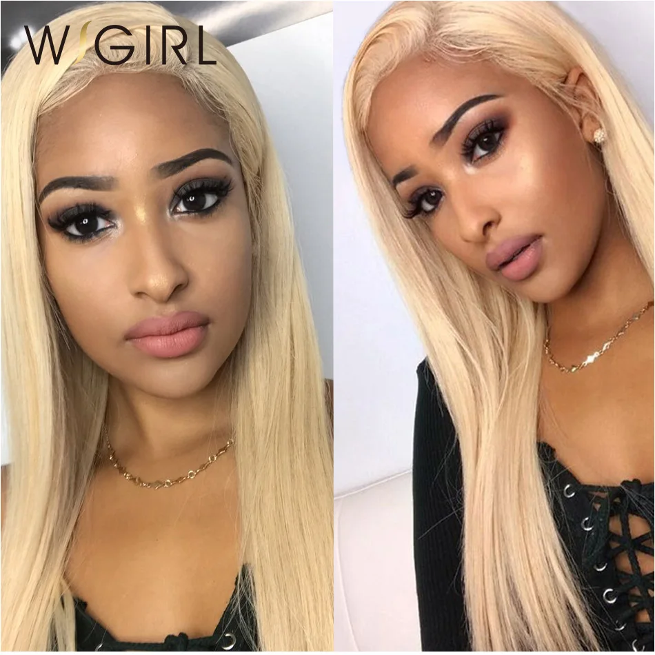 Wigirl волосы 613 блонд кружева перед парик с волосами младенца человеческие парики