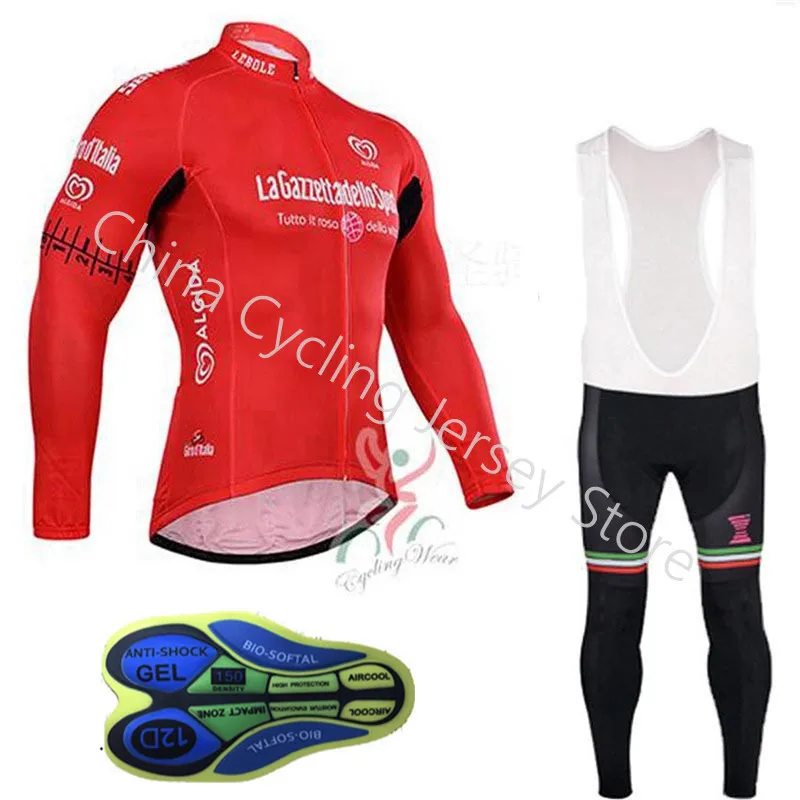 جديد جولة دي إيطاليا الرجال الدراجات جيرسي الربيع الخريف طويلة الأكمام سباق الدراجة الملابس تنفس سريعة الجافة دراجة الرياضية A9