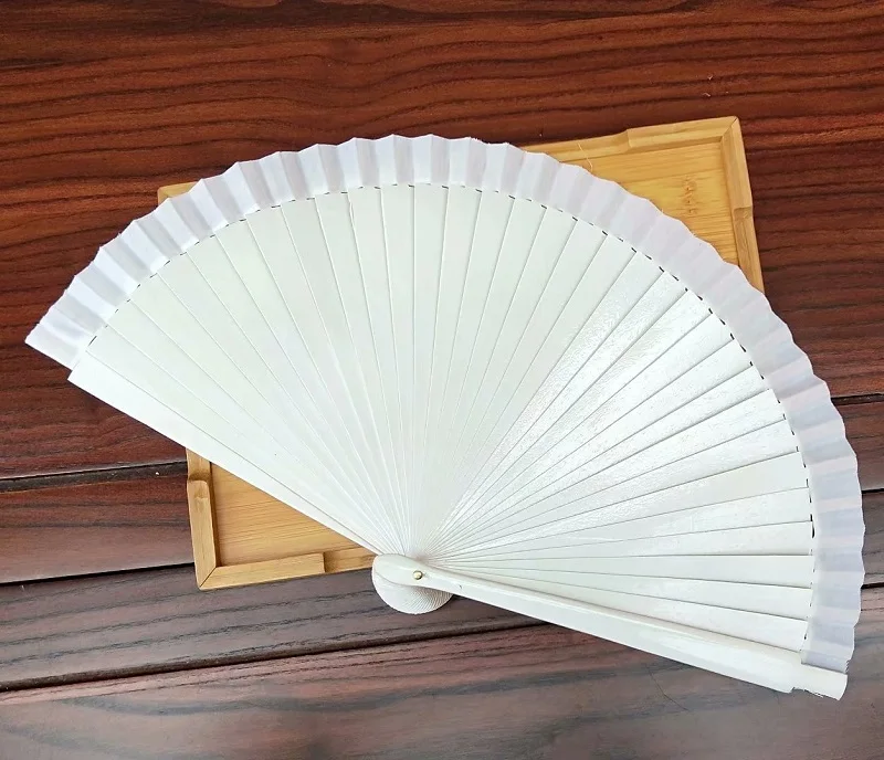 40 шт. испанский белый деревянный складной ручной вентилятор подарочный сувенир для вечеринок Свадебный Выпускной танцевальный веер