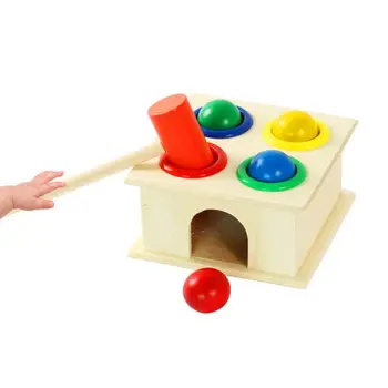 

Baby Wood Knock Hit Hamster Game Playing Children Colors Matching Hand Eyes Exercise Kids Early Educational Toy