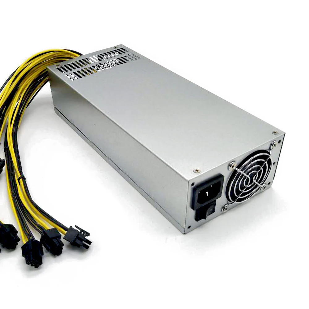 

2400W Dual Ball Bearing Fan Dedicated Power Supply with Metal Housing for S9 S11 E11 Z11 R-4 A7 E9I Miner Mining Machines