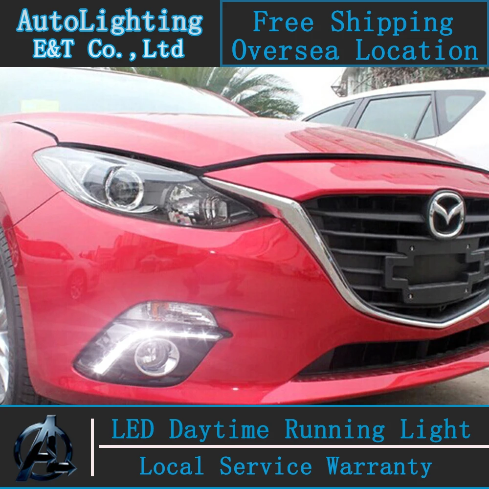 Auto Lighting Style LED Daytime Running Light for Mazda 3 DRL 2014 new mazda3 Axela LED fog lamp
