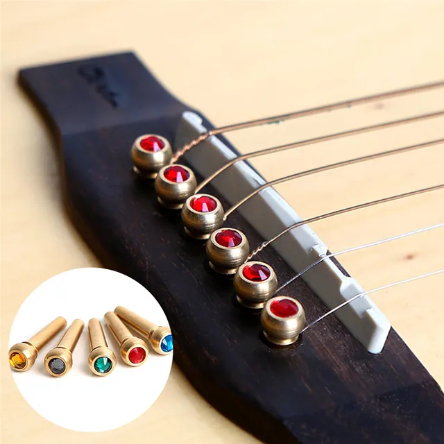 Buy 6PCS Folk Guitar Crystal Brass Acourstic Guitar