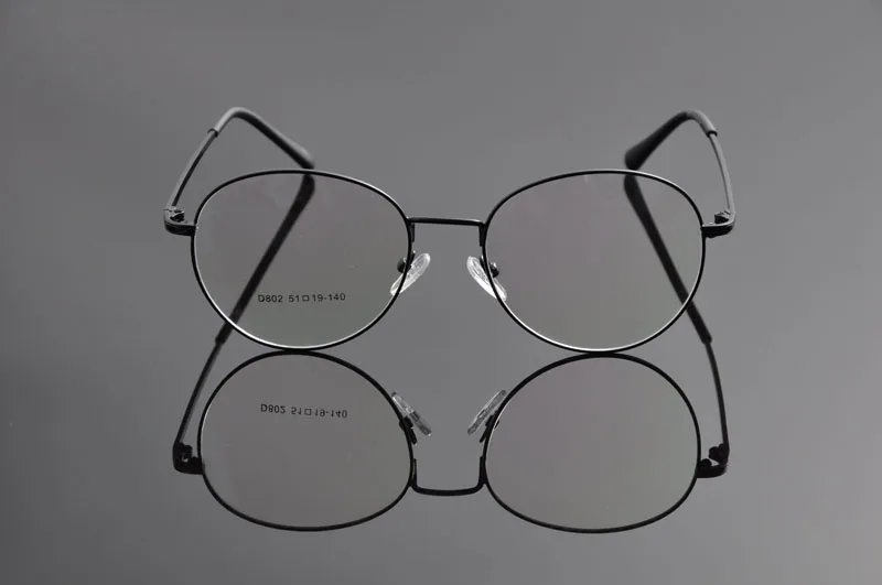 Оправа для очков для женщин, оправа для очков, очки monturas de gafas, оправа для очков, мужские круглые очки в металлической оправе EV1148 - Цвет оправы: Black