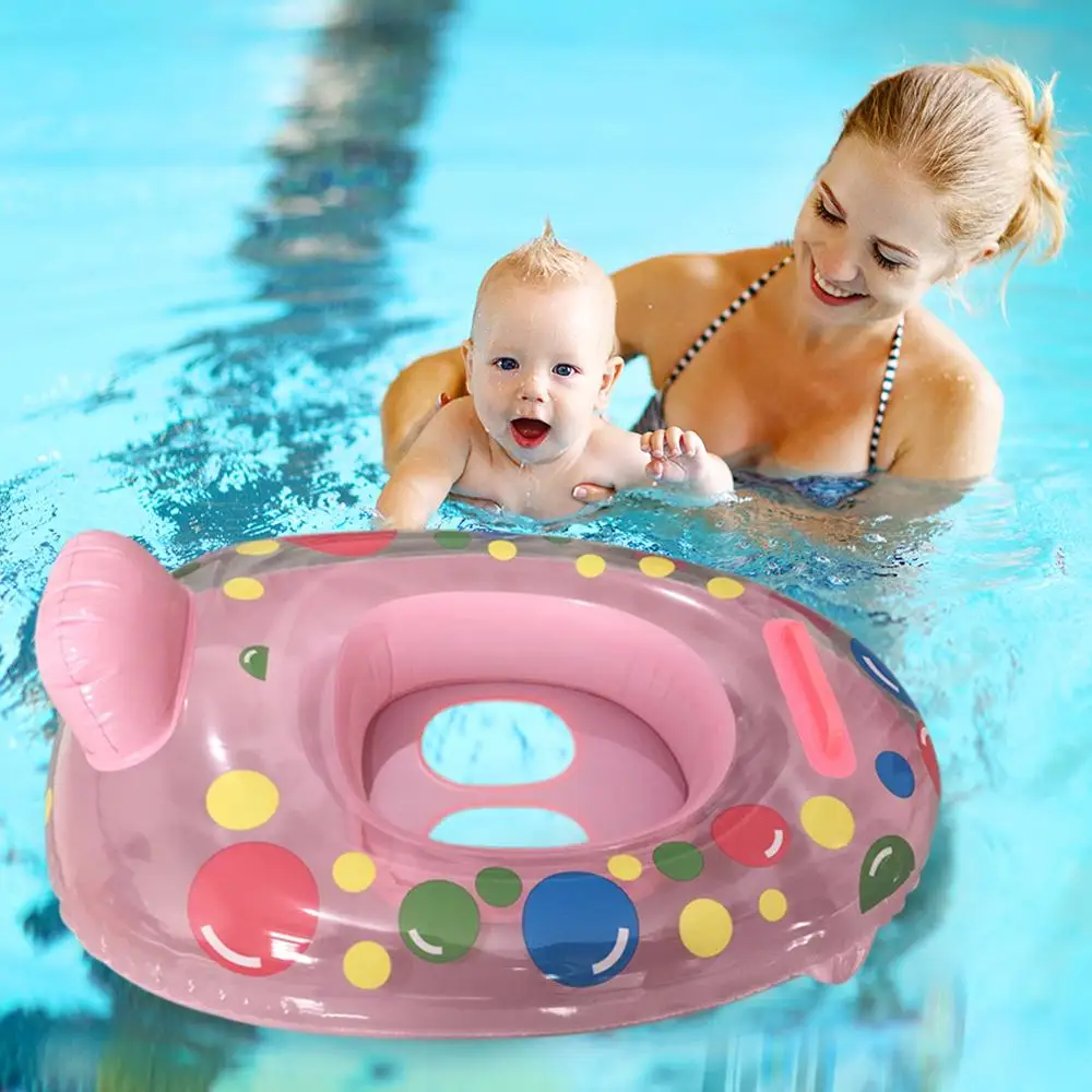 Плавательный круг для детей с мультяшным принтом безопасность младенец надувной плавательный круг для шеи Круг случайный узор