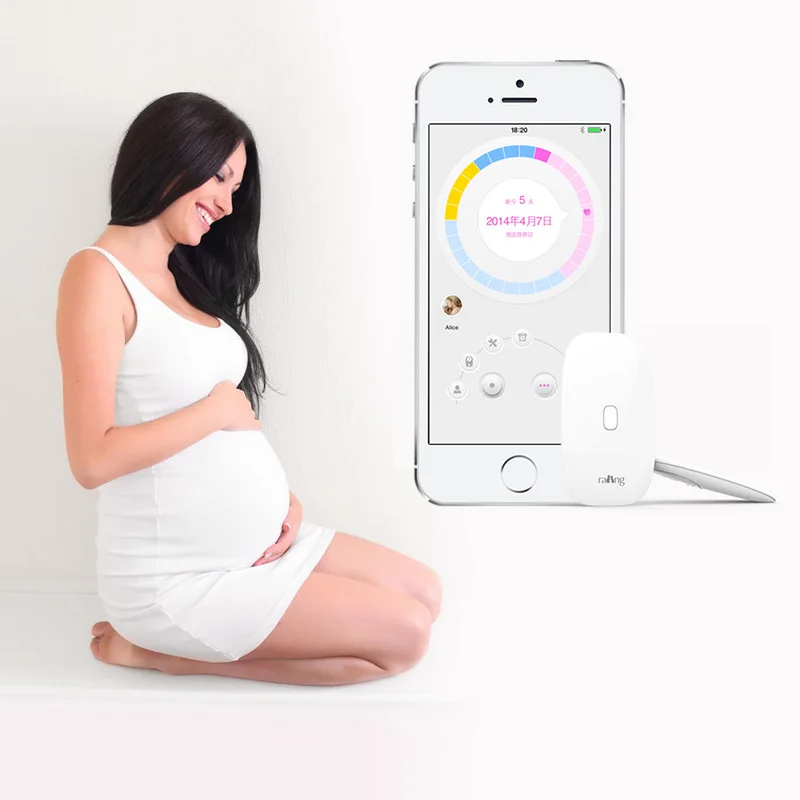 raiing iFertracker law pregnant body temperature thermometer attached