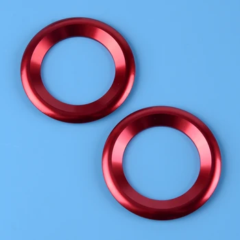 

DWCX 2pcs Car Red Inner Front Door Audio Stereo Speaker Trim Circle Ring Sequins Frame Fit For Honda Civic 2016 2017 2018 2019