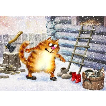 

100% Full 5D Diy Daimond Painting Cross-switch High Heels Of Cat Diamond Painting Square/Round Rhinestones Painting Embroidery