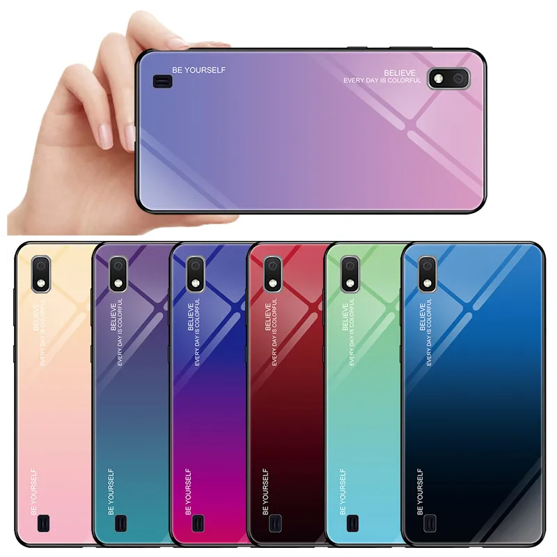 Чехол из закаленного стекла для Samsung Galaxy A10 A20 A30 A50 M10 M20 M30 A20E | Мобильные телефоны и