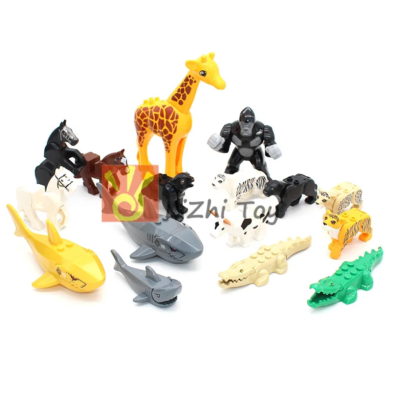

MOC Brick Parts farm jungle animals Classic Piece Building Block Toy Accessory