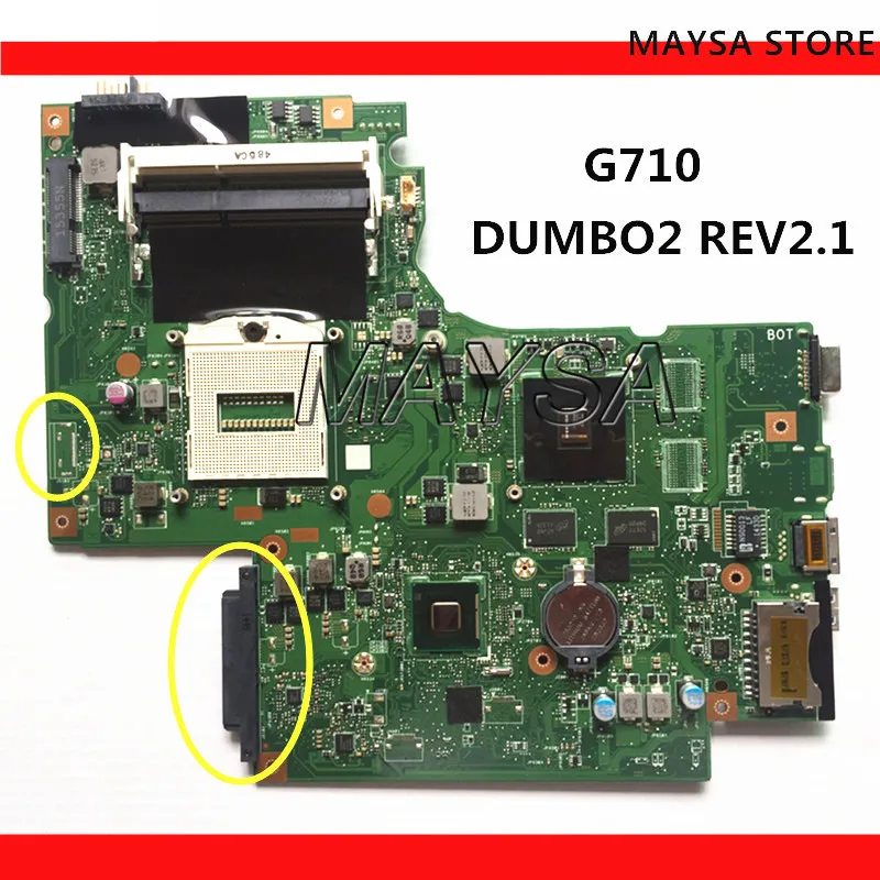 DUMBO2 Main board REV: 2.1 rPGA947 صالح ل lenovo G710 الكمبيوتر الدفتري المحمول اللوحة ، الرسم رقاقة N15V-GM-B-A2