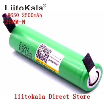 

6PCS/LOT Liitokala New Original 18650 2500mAh battery INR1865025R 3.6V discharge 20A dedicated Power battery + DIY Nickel sheet
