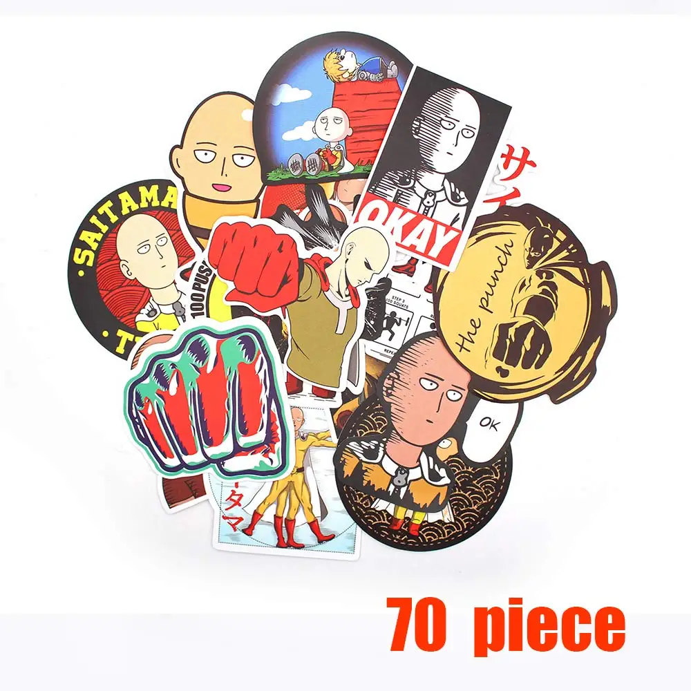70 шт ONE PUNCH-MAN Paster Saitama Genos водонепроницаемые наклейки для личного ноутбука