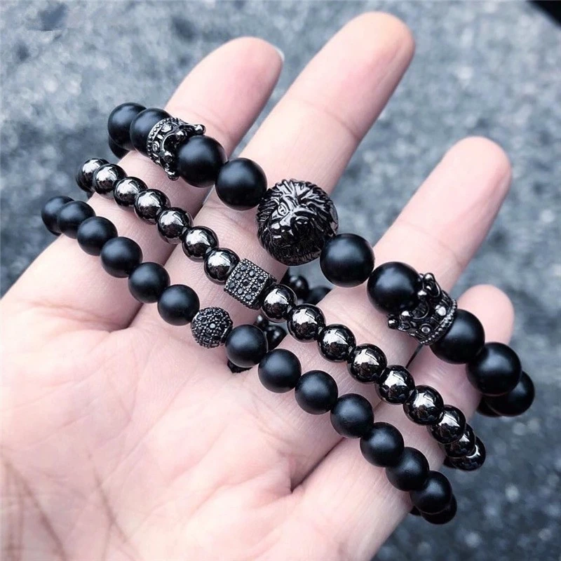 Pulsera De Cuentas Para Hombres Pulsera De Piedra Clásica De Pulsera De Cuentas Para Hombres Pulsera De Piedra Clásica De
