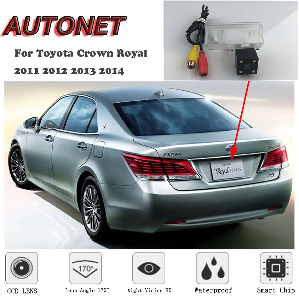 AUTONET HD ночного видения резервного копирования камера заднего вида для Toyota Crown Royal 2011 2012 2013 /номерного знака камеры