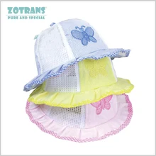 Детская шляпа летняя шапочка для новорожденного ручной платье принцессы для девочек, шапка от солнца, шапка с сеткой ведро для бабочек для Маленьких Мальчиков Шапка Панама капот маленький ребёнок 0-1Years