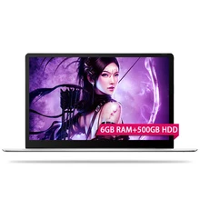 15.6inch 1920X1080P FHD 6GB RAM 500GB HDD Intel Celecron N3350 up to 2.4GHz Windows 10 System Ultrathin Notebook Computer Laptop