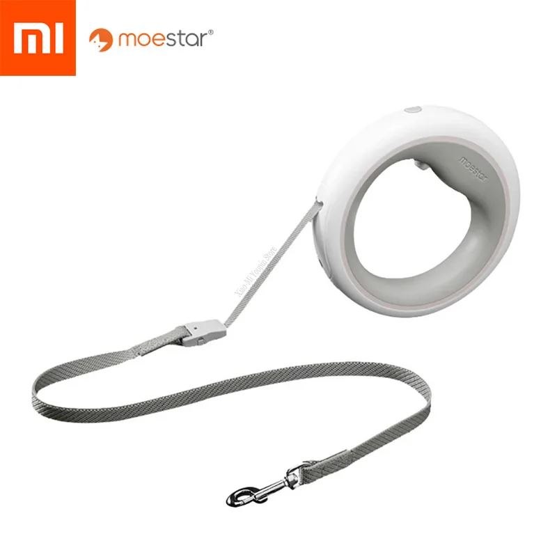 

Xiaomi Mijia MOESTAR Retractable Dog Leash Ring Led lighting Flexible Pet collar Dog Puppy Traction Rope Belt Length 2.6M