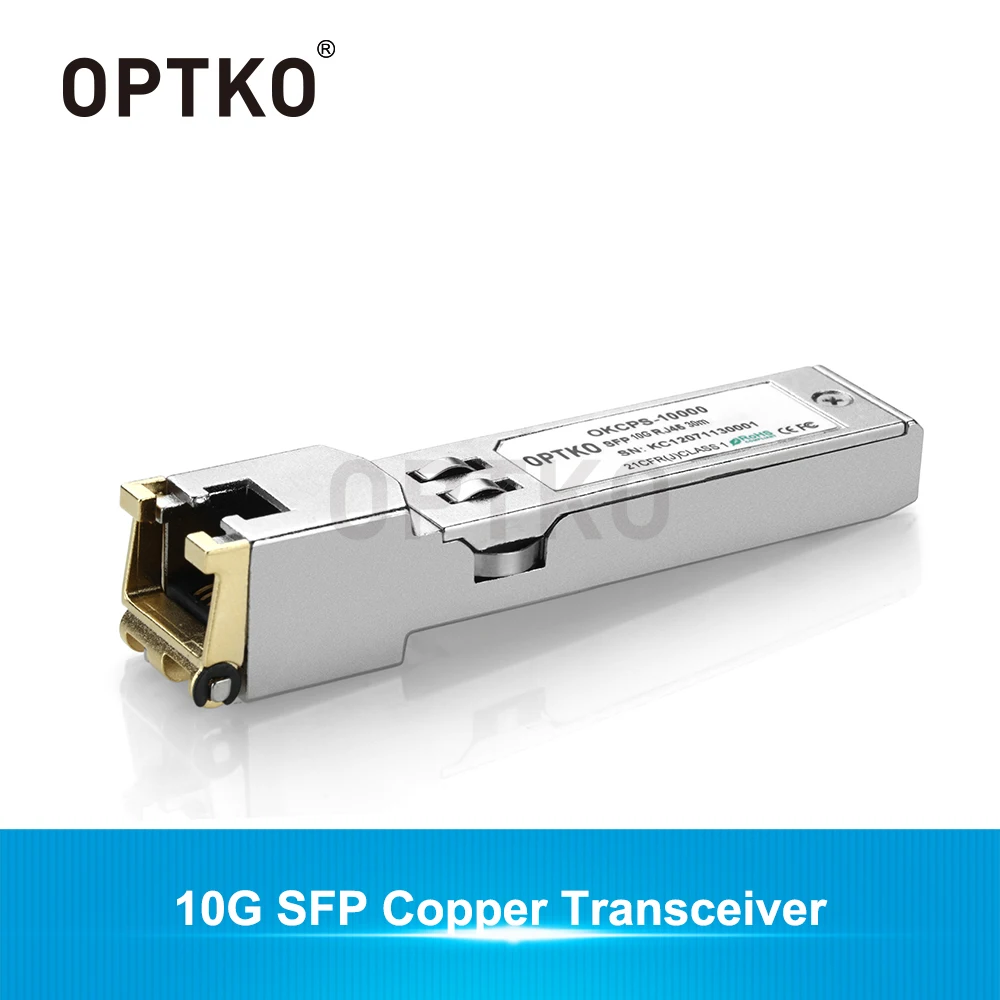 OPTKO 10GBASE-T Медь SFP 10 Gigabit RJ45 медный передатчик 30 метров | Мобильные телефоны и