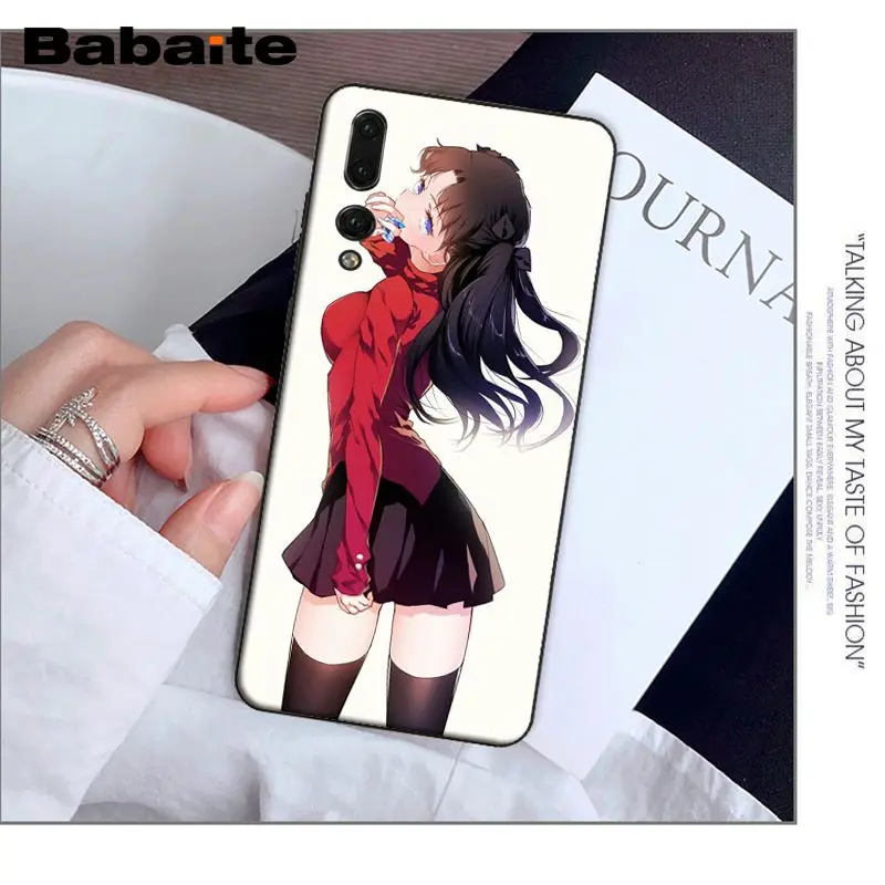 Умный чехол Yinuoda Fate Stay Night Rin Tohsaka & Archer черный мягкий для телефона Huawei P20 Por P10 Plus P9 Mate