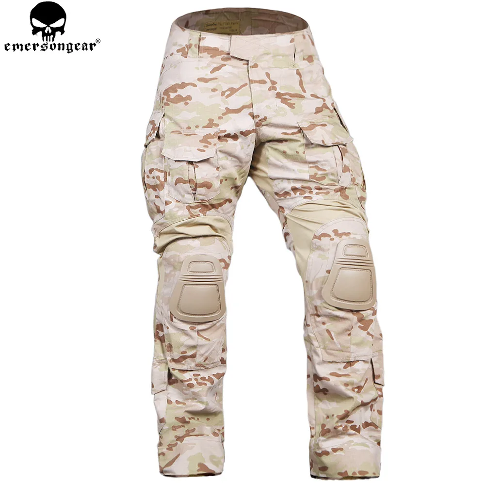 EMERSONGEAR боевой костюм рубашка с камуфляжем Мультикам тактические брюки с наколенниками военные emerson Охотничьи аксессуары
