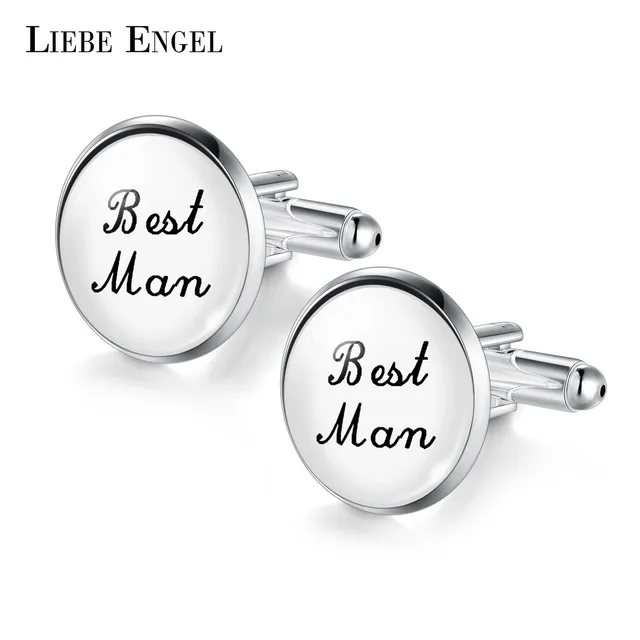 LIEBE ENGEL Silver Color Brand Cuff Links Wedding Cufflinks Men ... LIEBE ENGEL Silver Color Brand Cuff Links Wedding Cufflinks Men ...