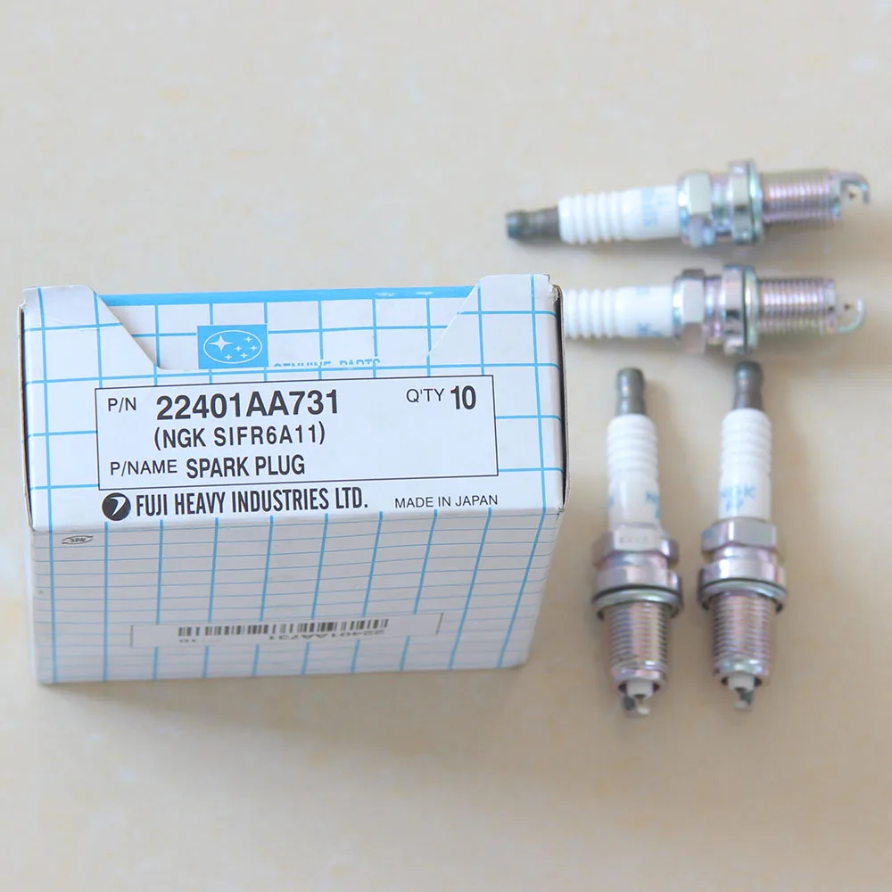 22401aa731 New Genuine 4pcs/lot Spark Plug For Subaru Legacy Outback Exiga Spark Plugs & Glow