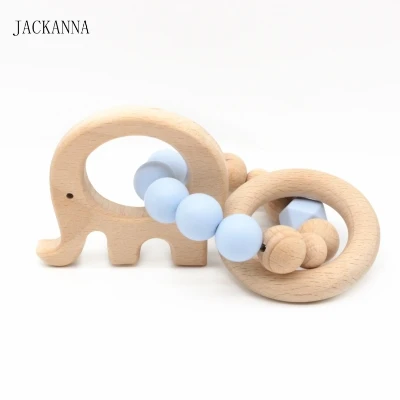 Прорезыватель "Слон" детский браслет игрушки Силиконовые Прорезыватели браслеты безопасные силиконовые бука деревянные детские игрушки-Жвачки подарки для кормления - Цвет: 3